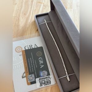 Silver Moissanite Bracelet
